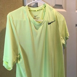 Lime yellow Nike Dri - fit shirt